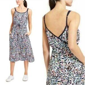 Athleta Easy Breezy Sunbeam Dress White Multi Size Medium